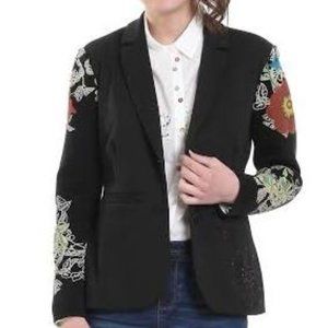 Desigual Women's Boise Knit Sleeve Blazer Jacket Sz 44/US 12 - Used